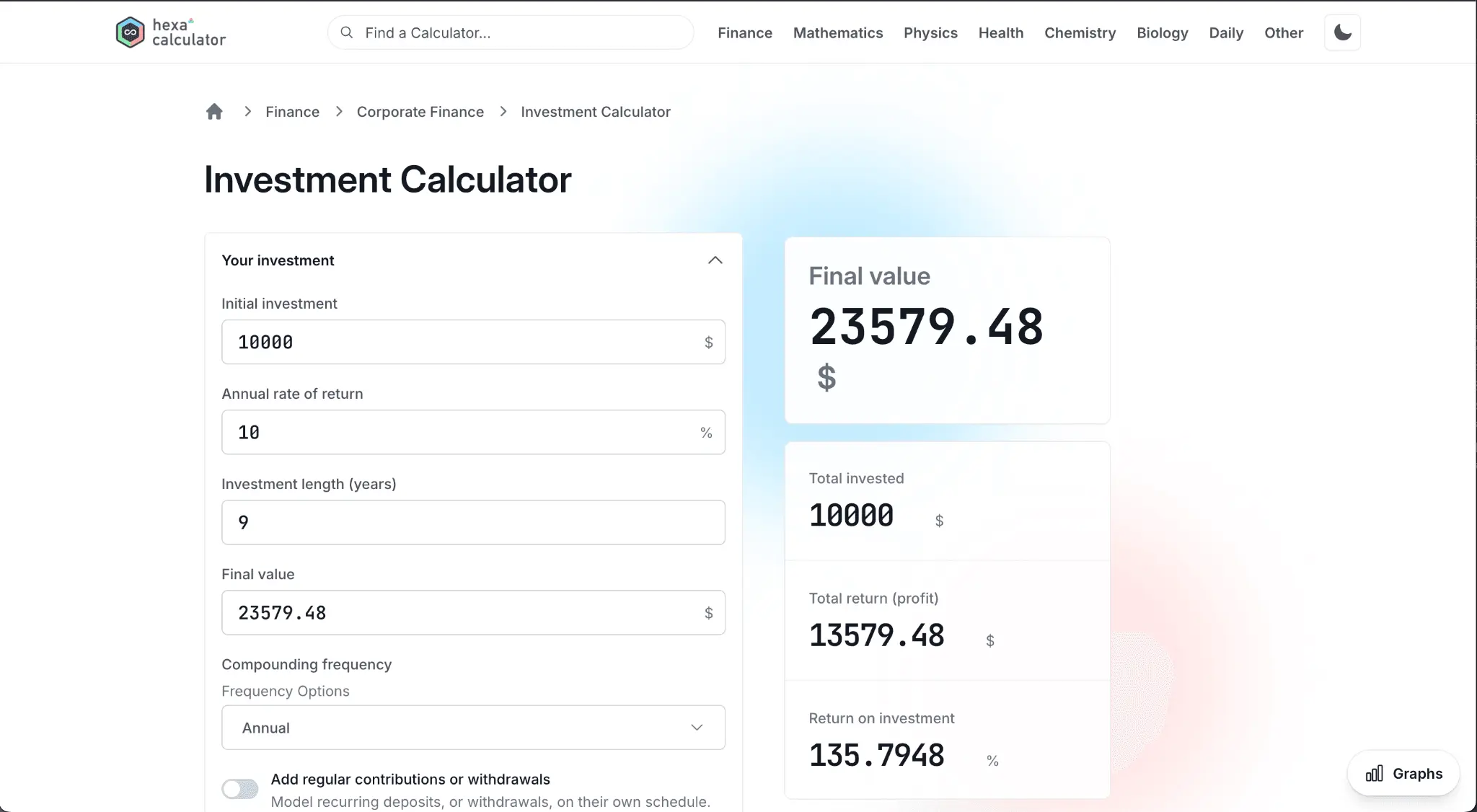 Screenshot 3 of hexacalculator.com
