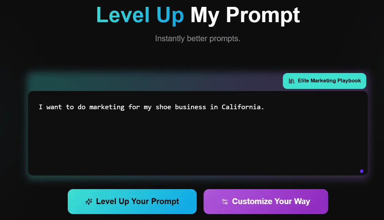 Screenshot 1 of Level Up My Prompt