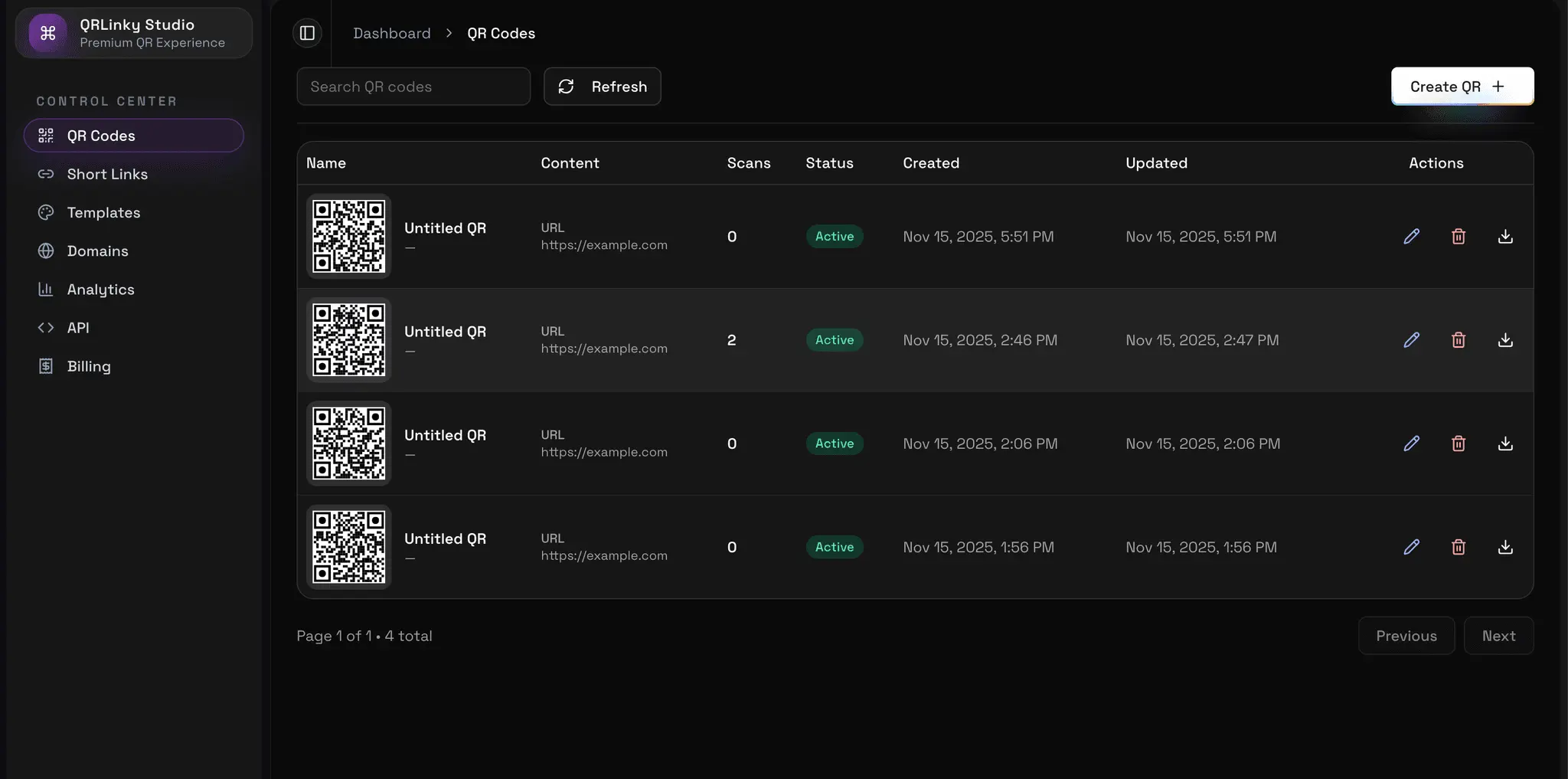 Screenshot 2 of QRLinky - Code Generator & URL Shortner