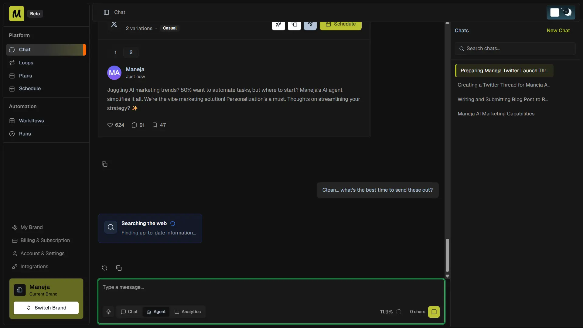 Screenshot 2 of Maneja - AI Marketing