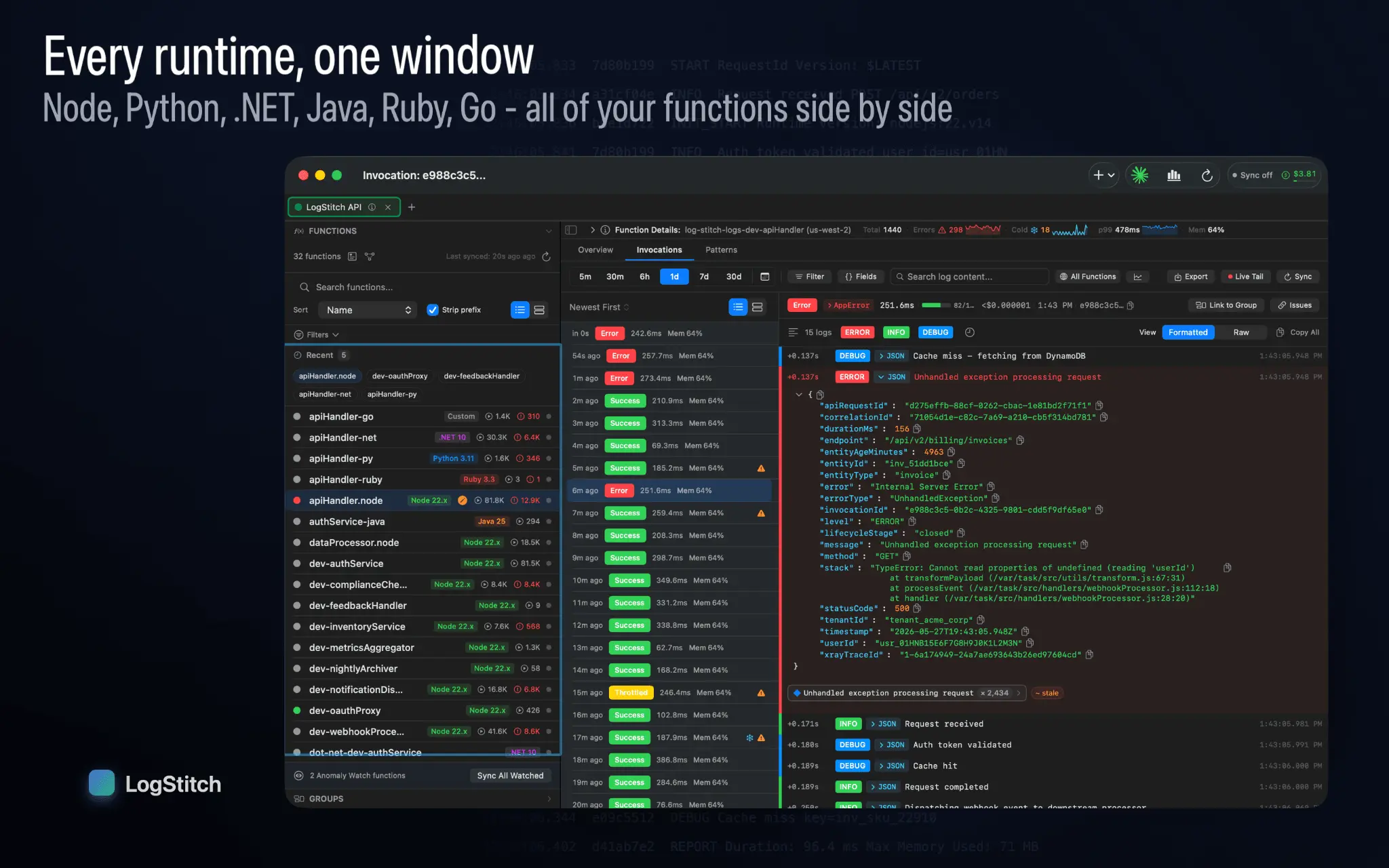 Screenshot 2 of LogStitch
