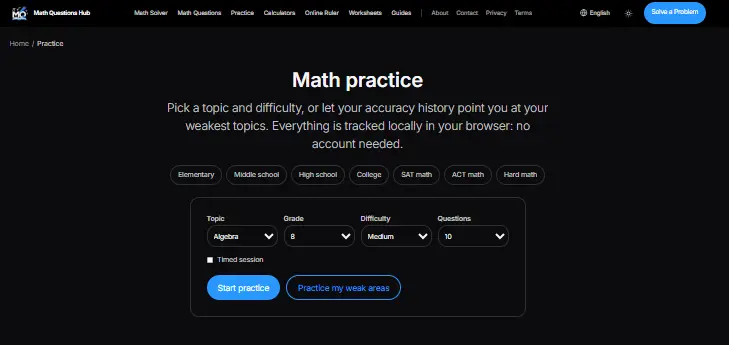 Screenshot 3 of Math Questions Hub