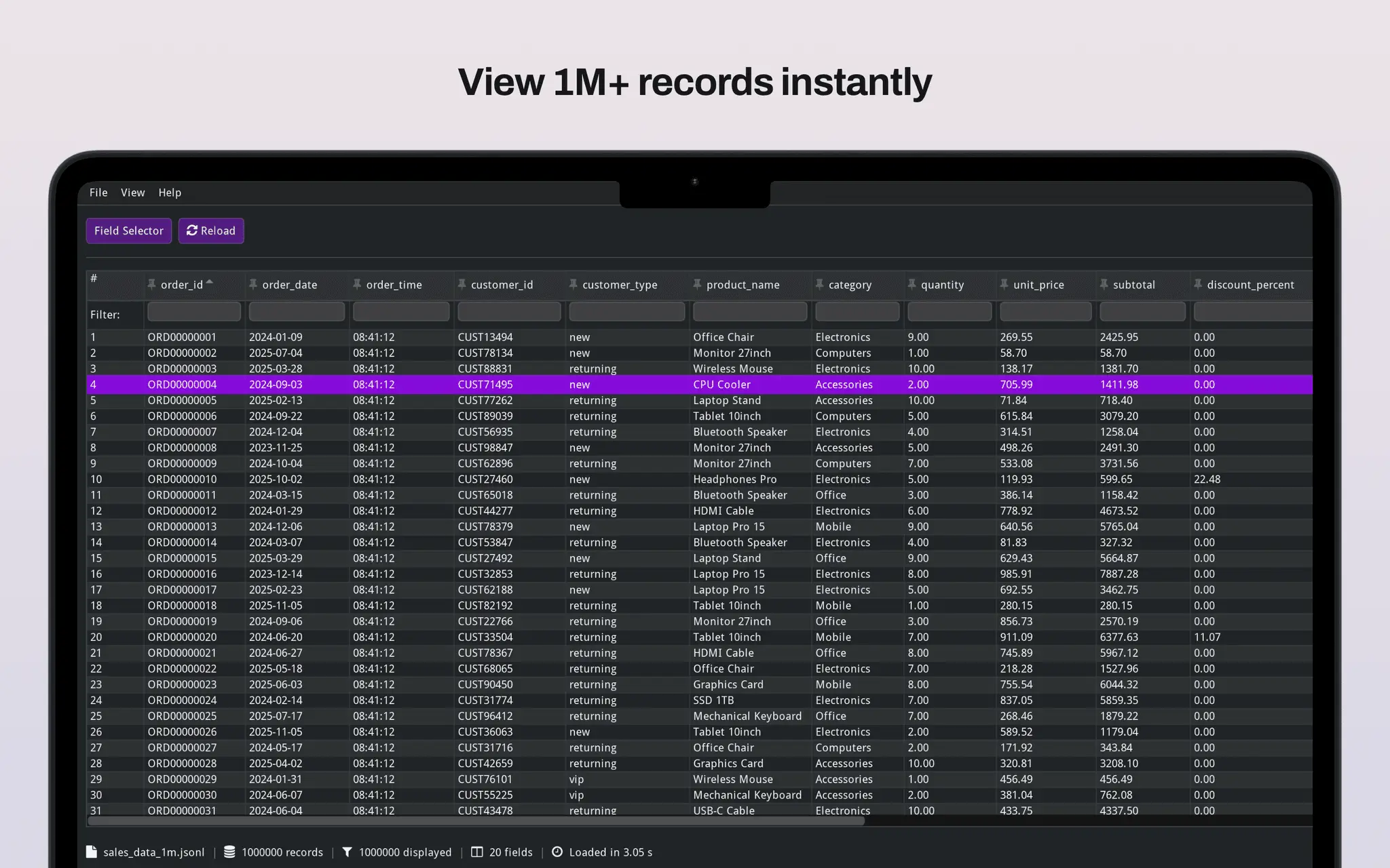 Screenshot 2 of JSONL Viewer Pro