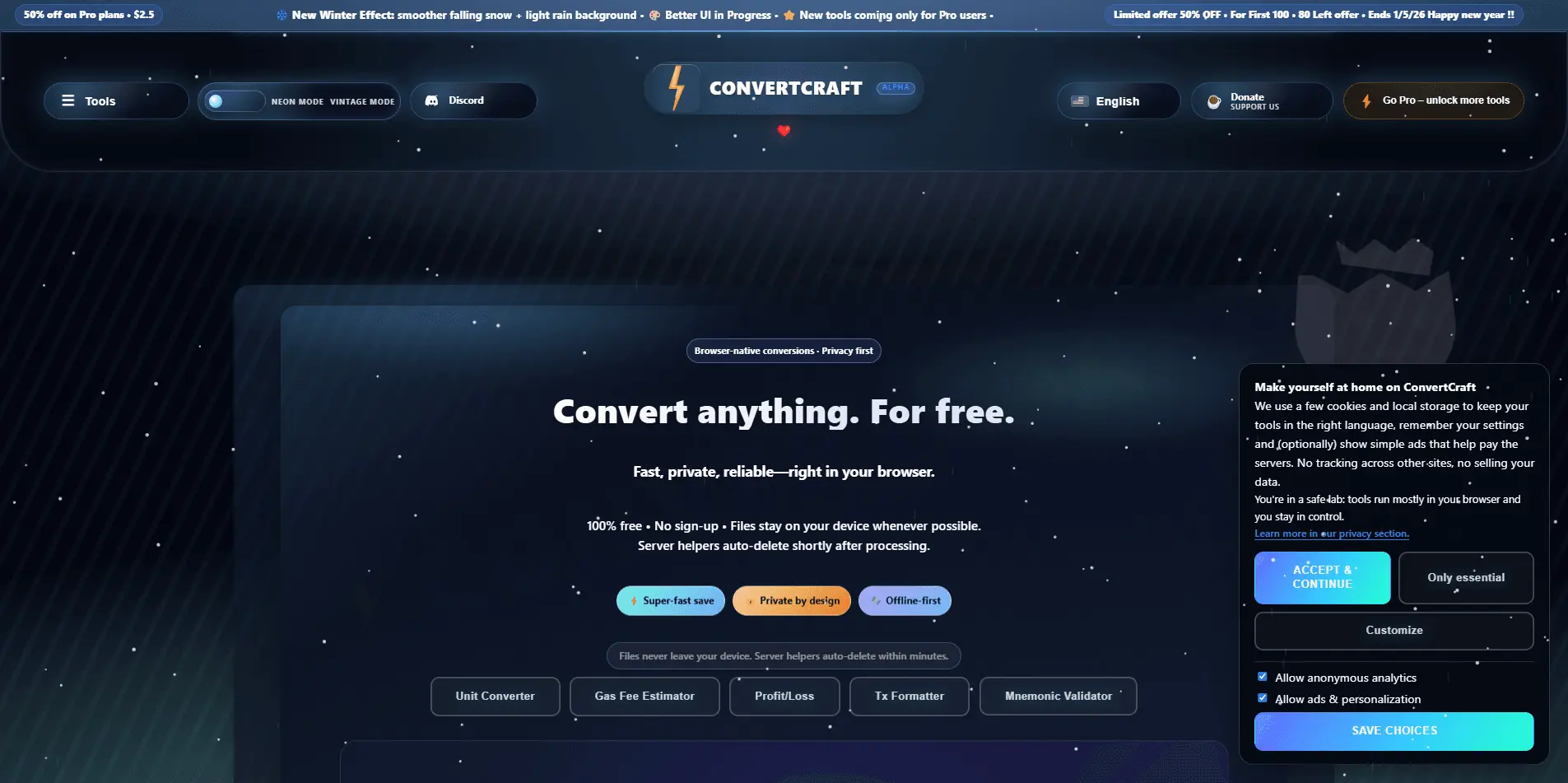 Screenshot 1 of ConvertCraft