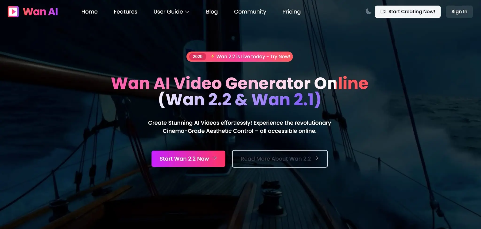 Screenshot 1 of Wan 2.5 Preview: Wan AI Video Generator