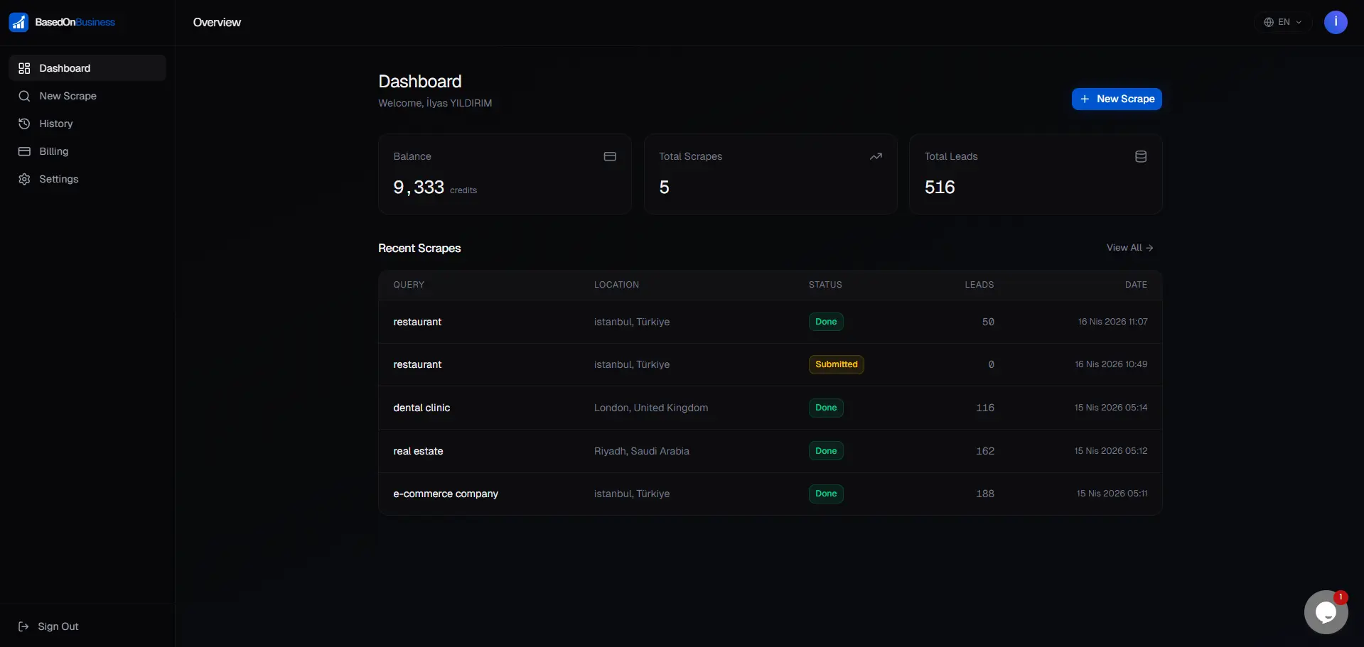Screenshot 4 of BasedOnBusiness Maps Lead Scraper