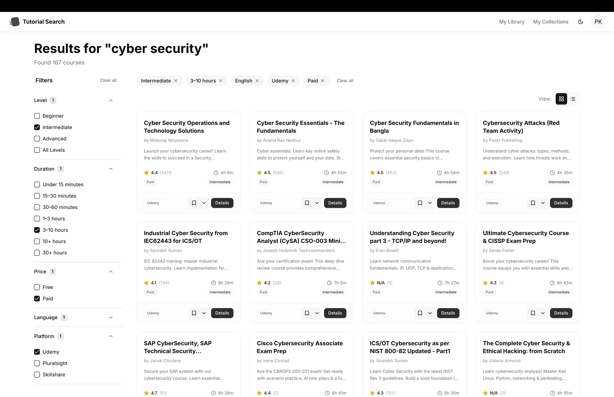 Screenshot 1 of Tutorial Search