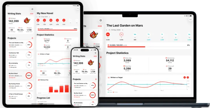 Screenshot 1 of Writing Tracker