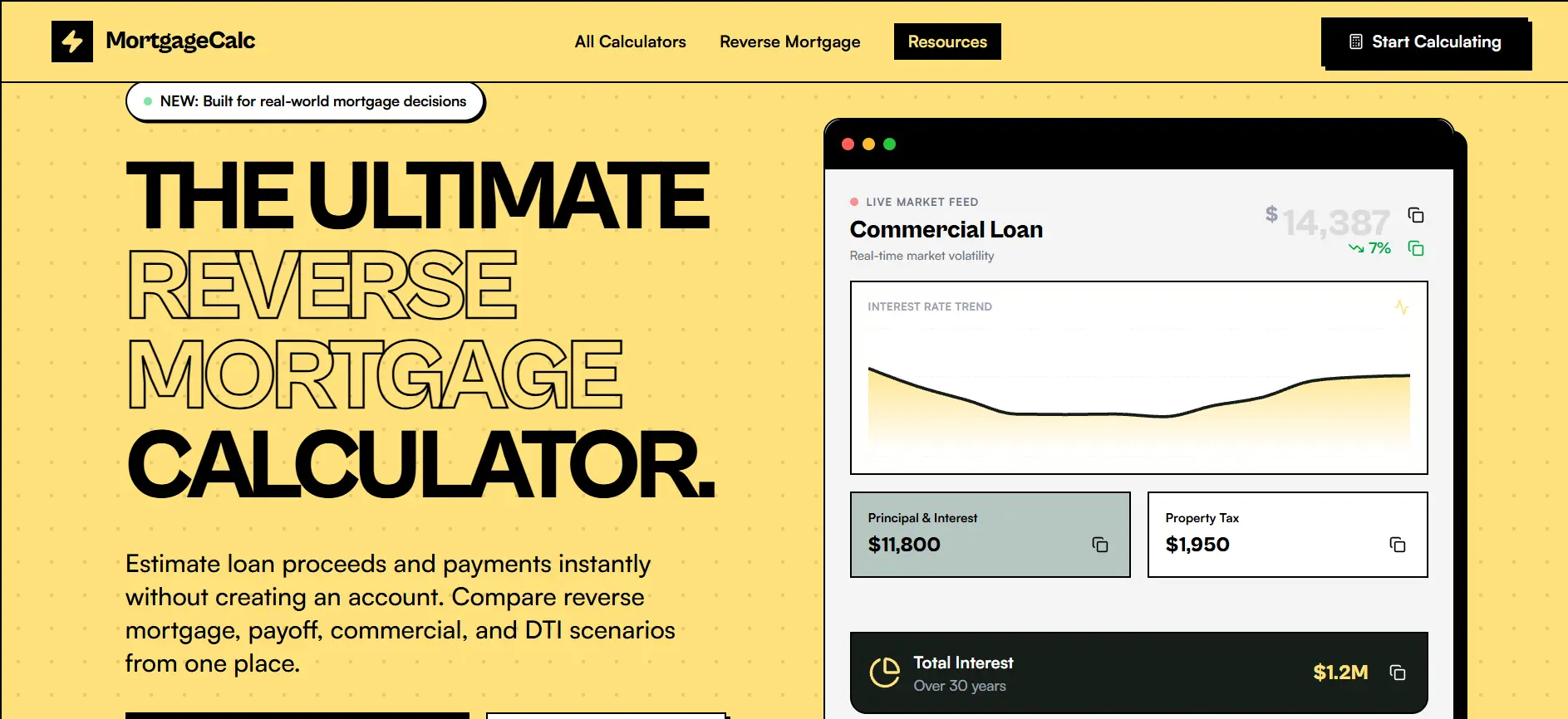 Screenshot 1 of Reverse Mortgage Calculator