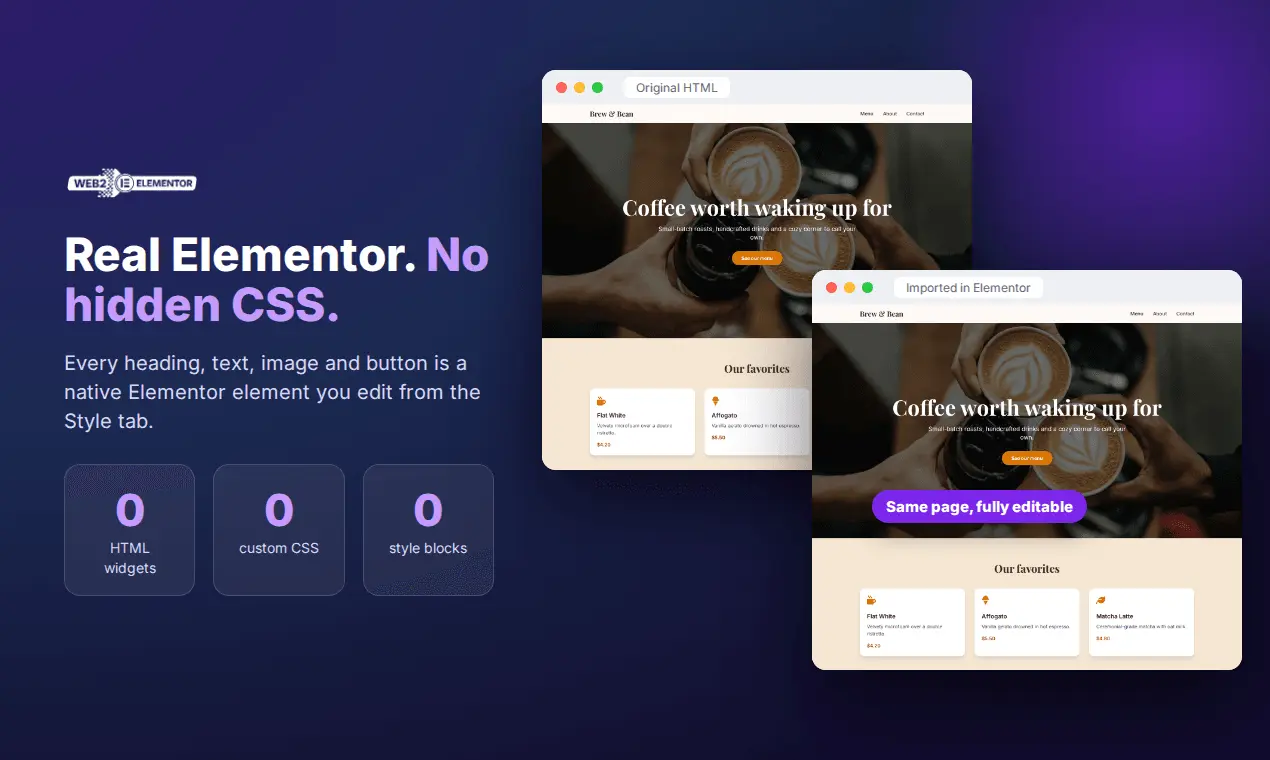Screenshot 2 of Web2elementor