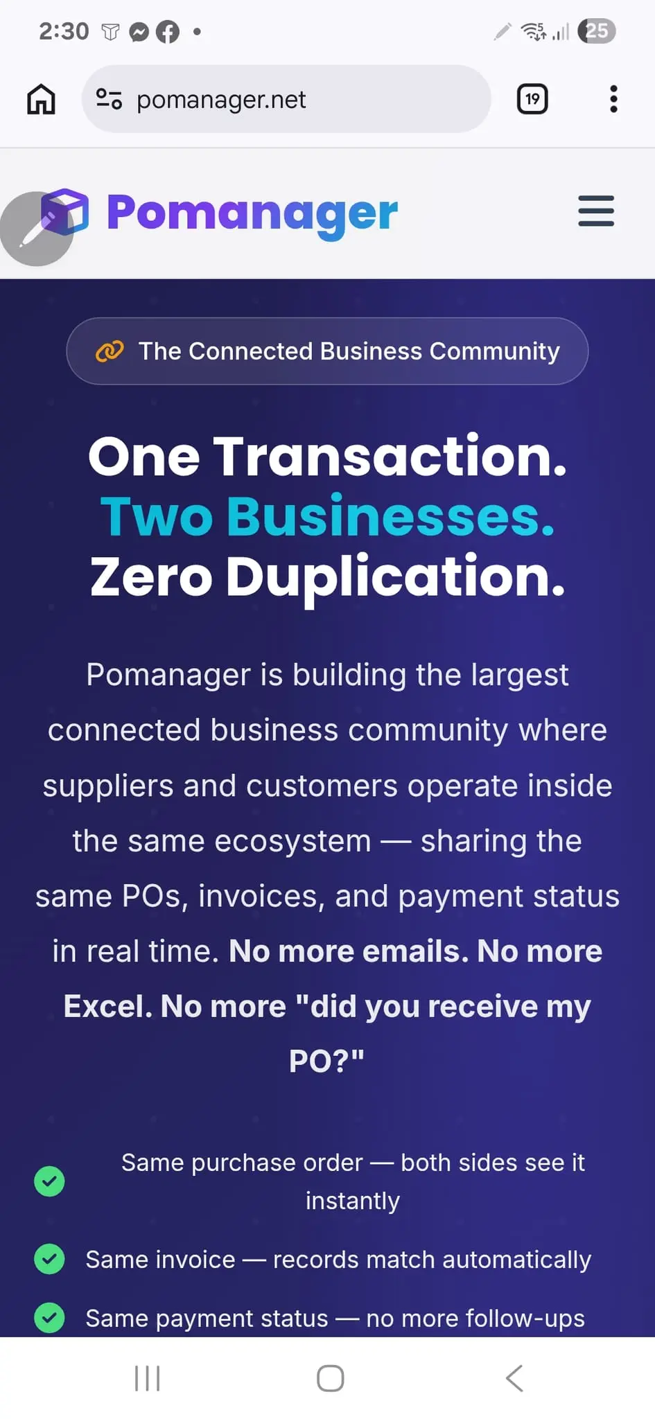 Screenshot 1 of Pomanager