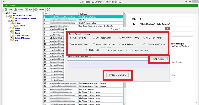 Screenshot 1 of GainTools TGZ Converter