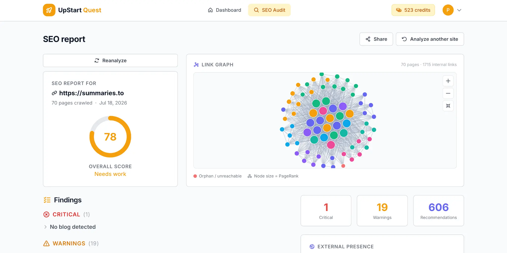 Screenshot 2 of UpStart SEO