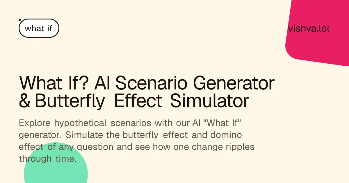 Screenshot 1 of What If? AI Scenario Generator