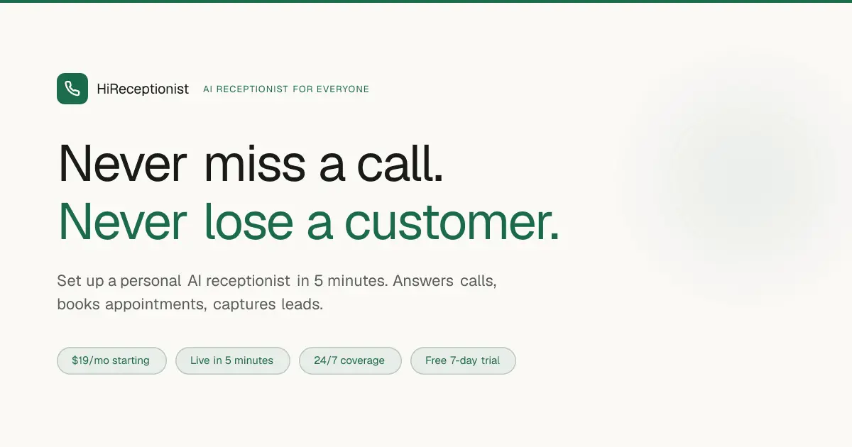 Screenshot 1 of HiReceptionist
