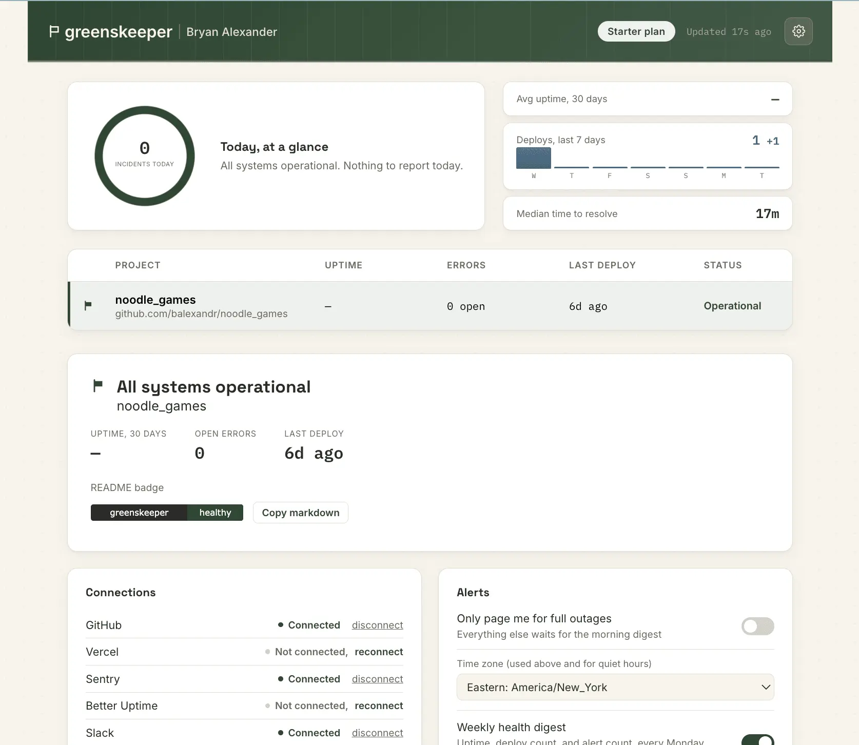 Screenshot 1 of Greenskeeper