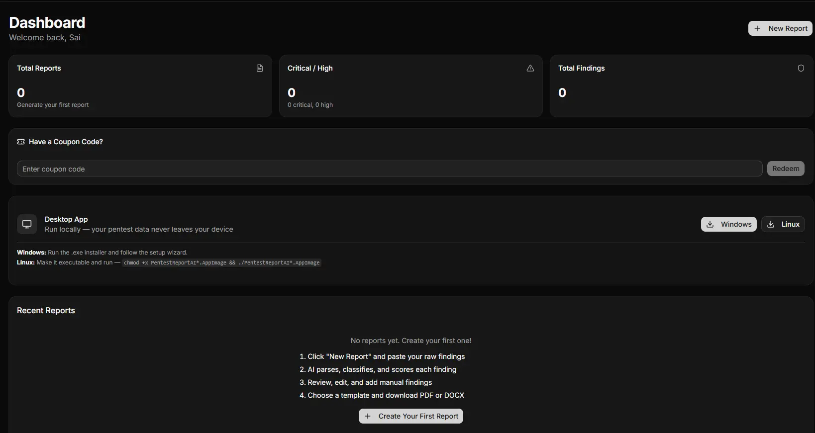 Screenshot 2 of PentestReportAI