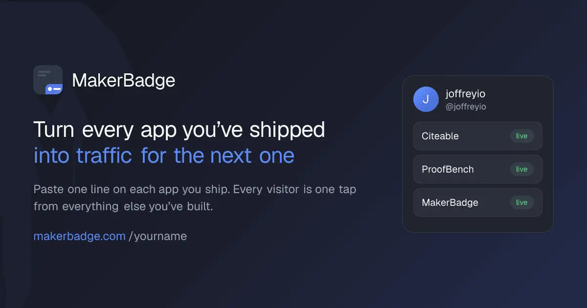 Screenshot 1 of MakerBadge