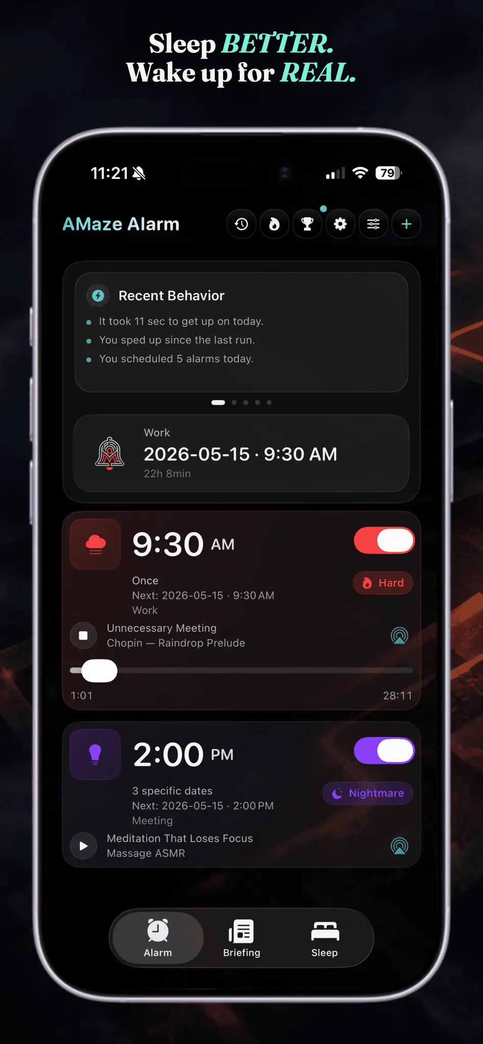 Screenshot 2 of AMaze Alarm