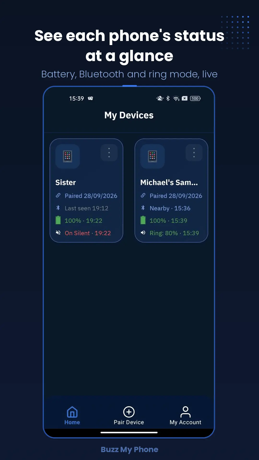 Screenshot 1 of Buzz My Phone
