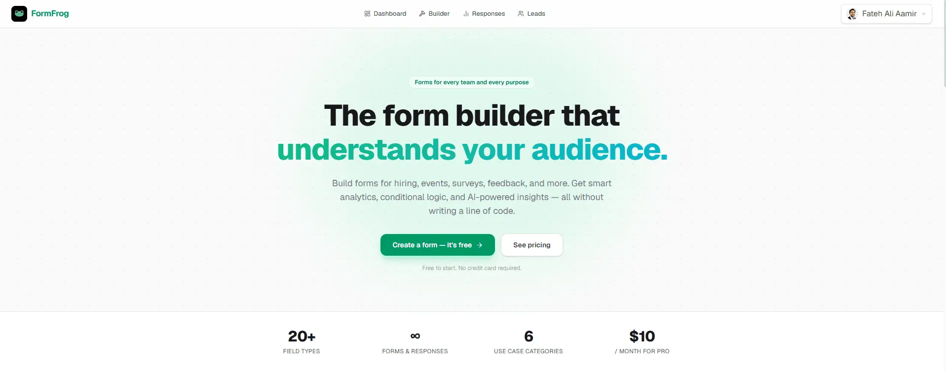 Screenshot 1 of FormFrog