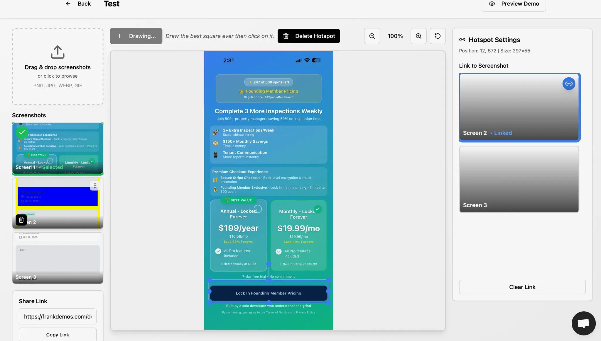 Screenshot 4 of Frank Demos - Create Product Demos in 5