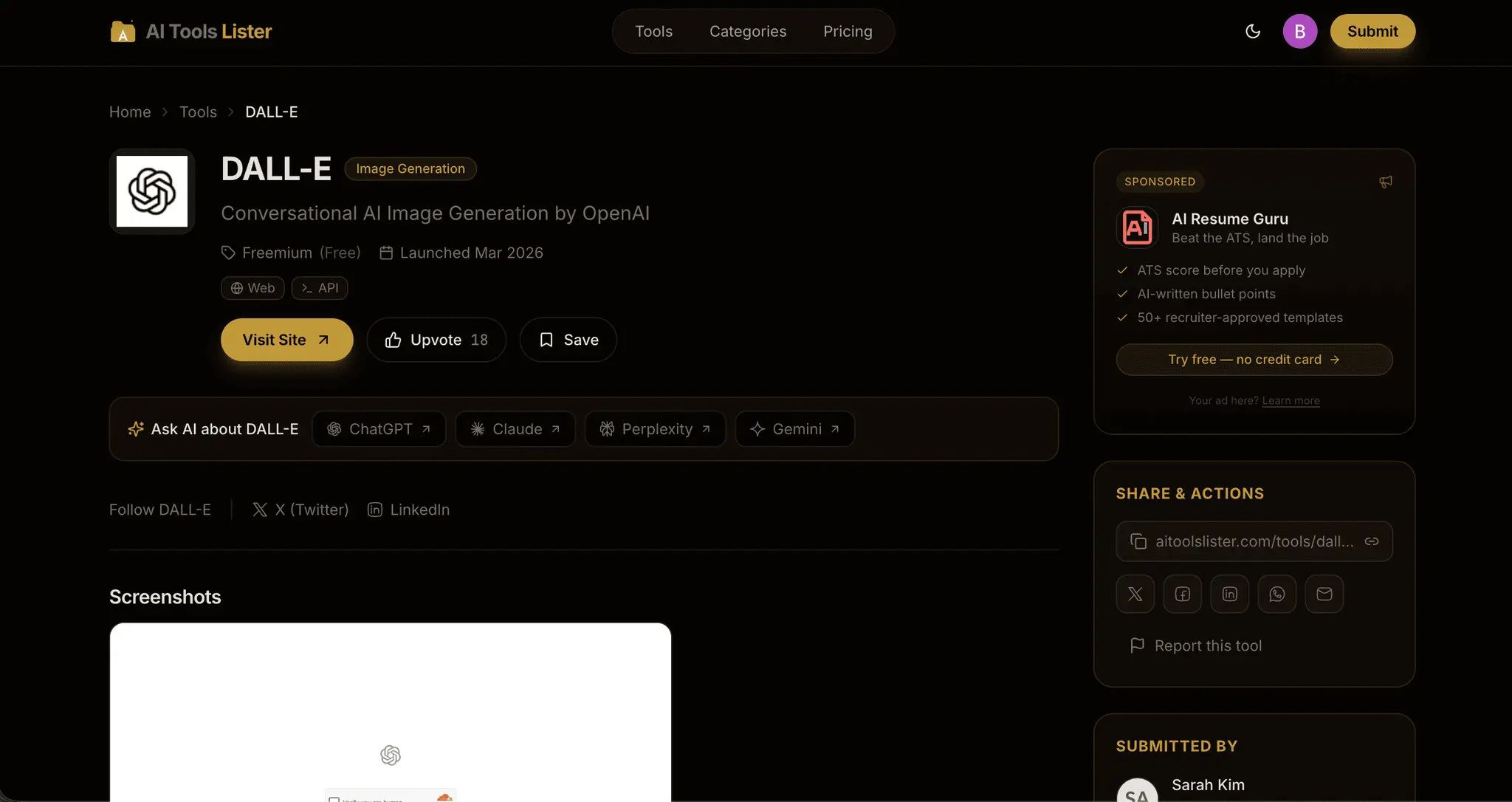 Screenshot 6 of AI Tools Lister