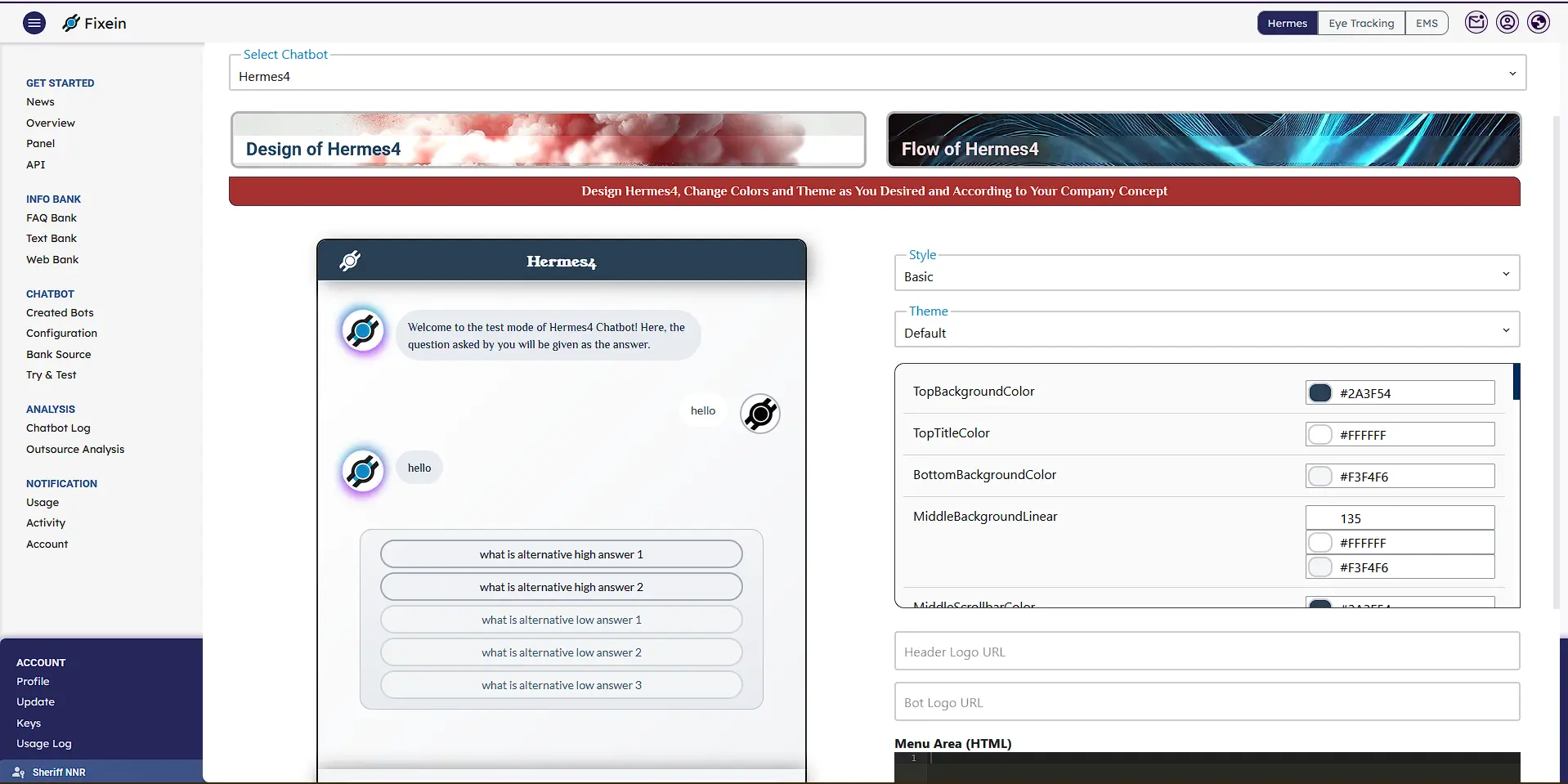 Screenshot 3 of Fixein Hermes Chatbot