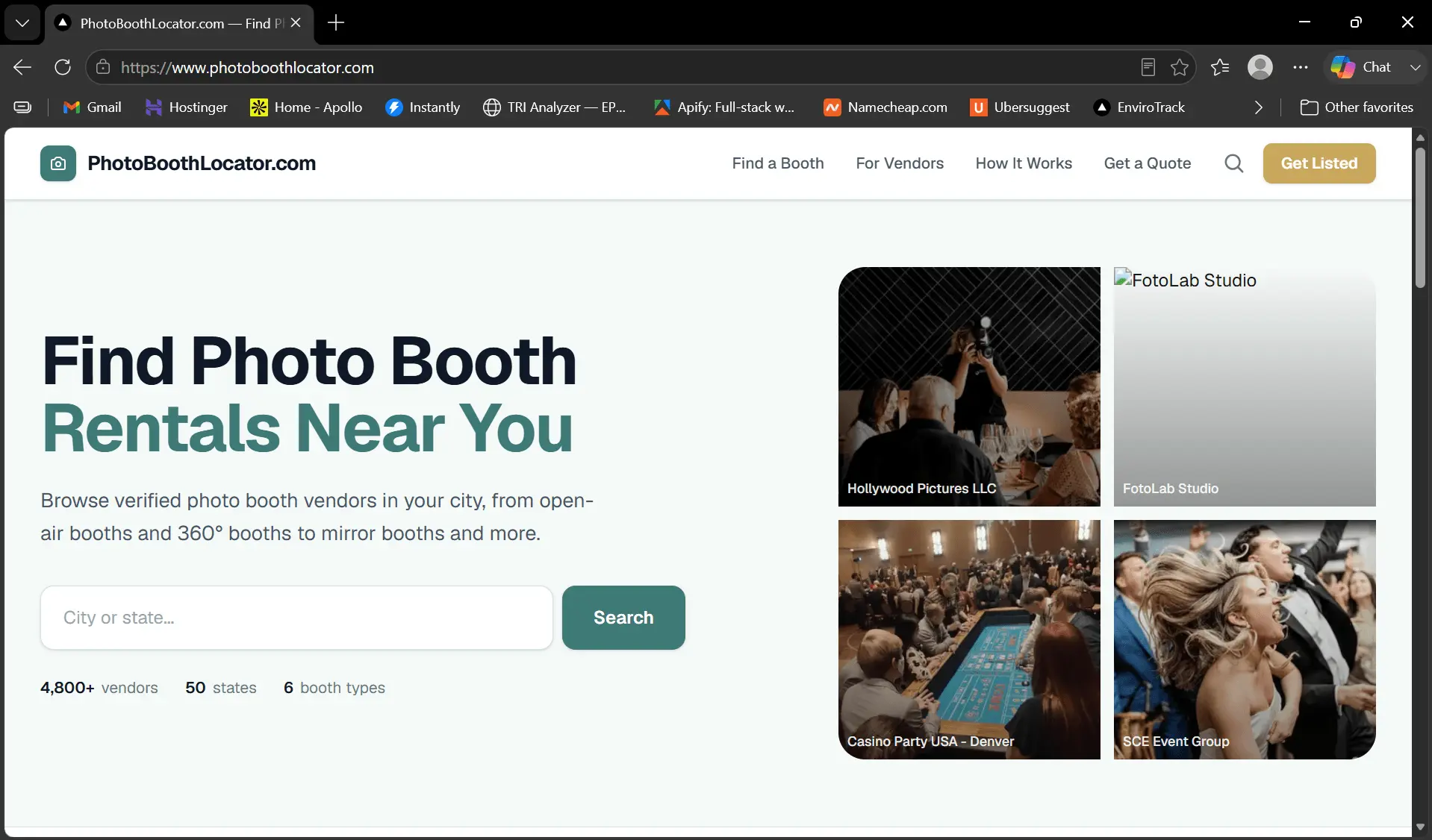 Screenshot 4 of PhotoBoothLocator.com
