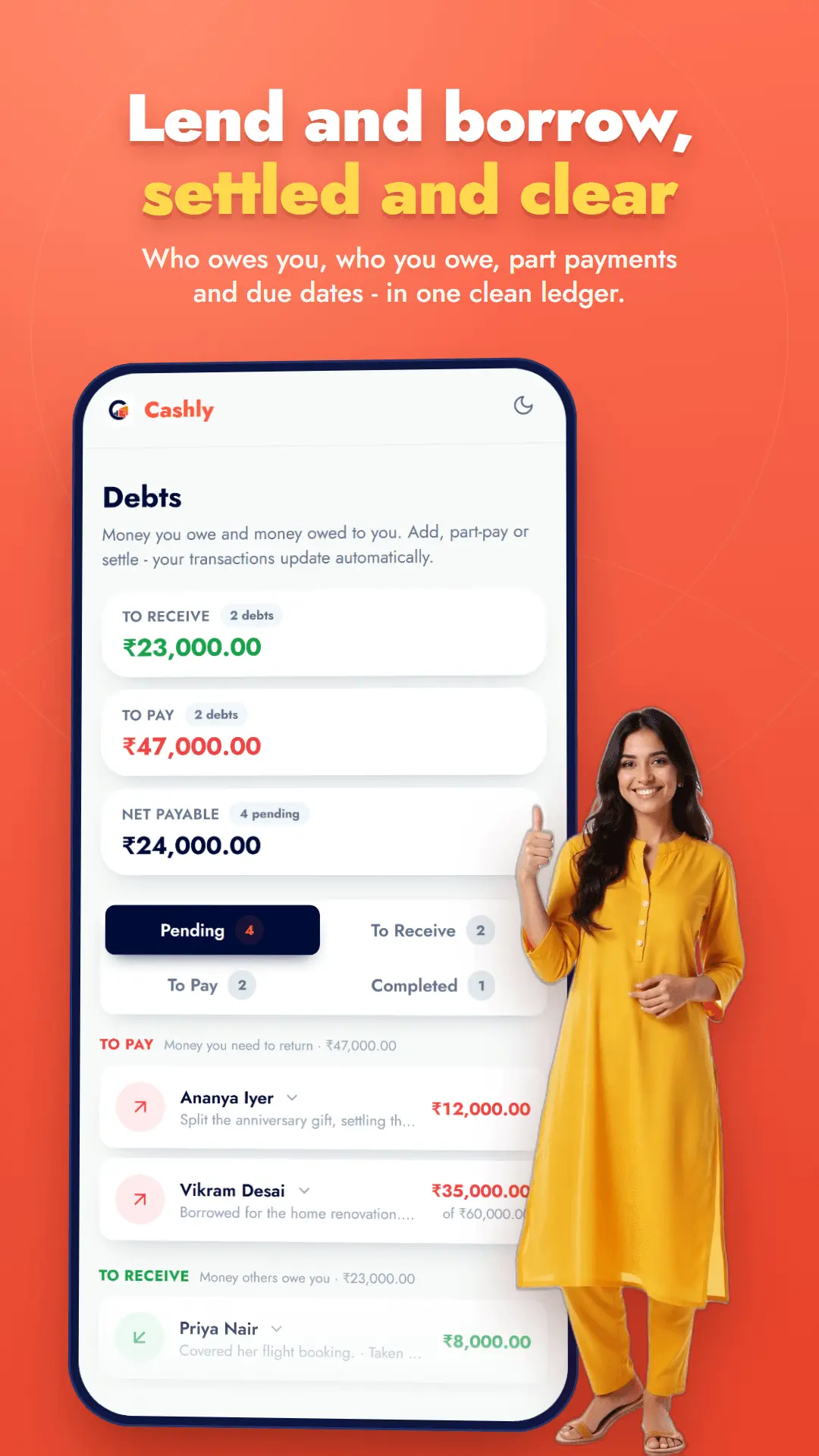 Screenshot 5 of Cashly: Expense, EMI & Debt