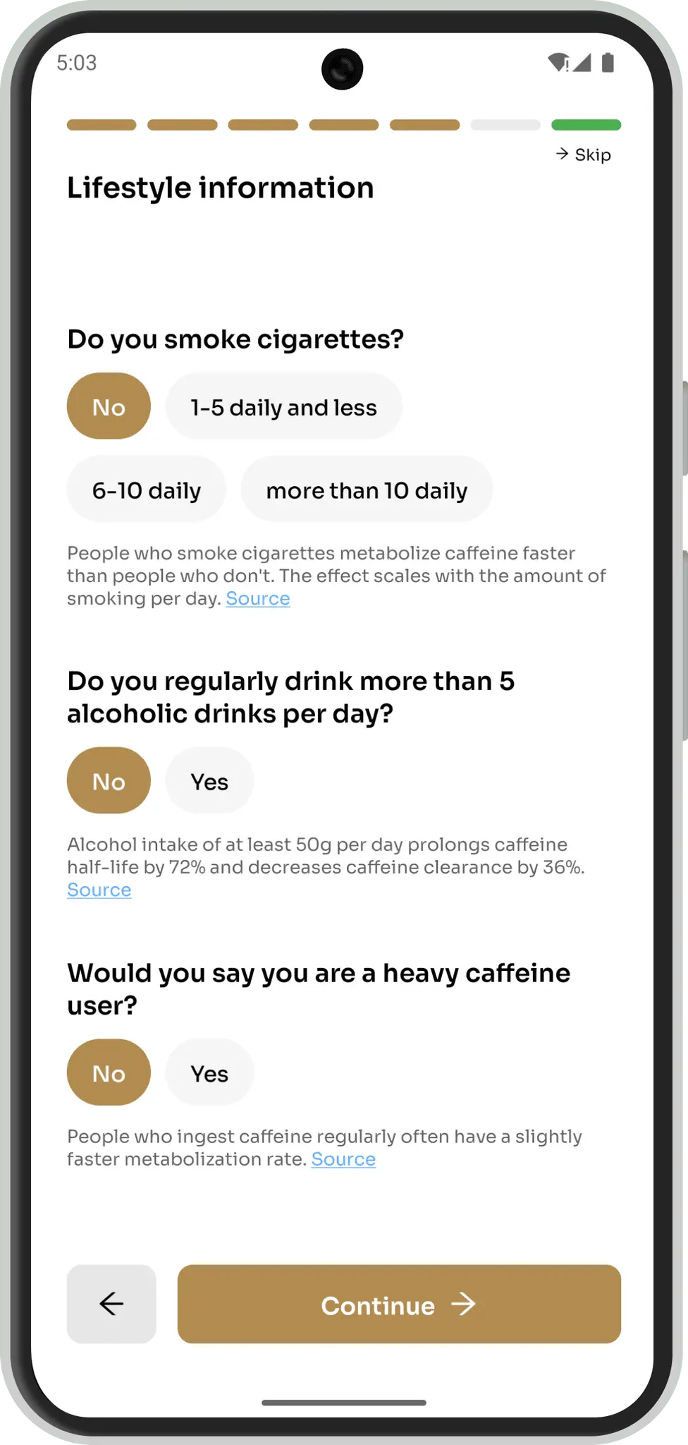Screenshot 1 of Caffeine Clock