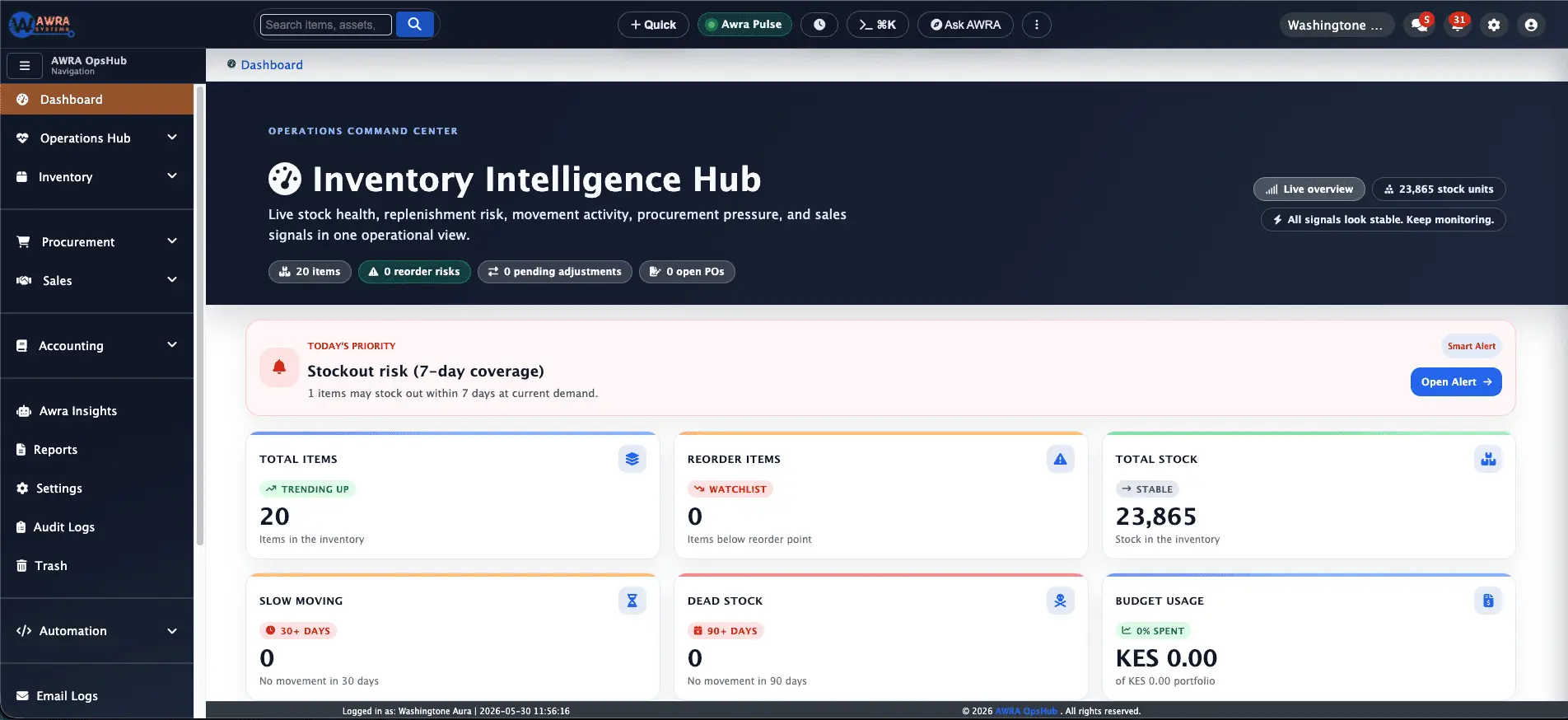 Screenshot 1 of AWRA OpsHub