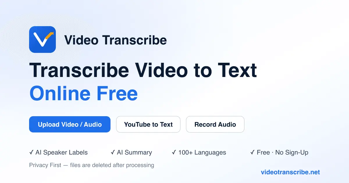 Screenshot 1 of Video Transcribe
