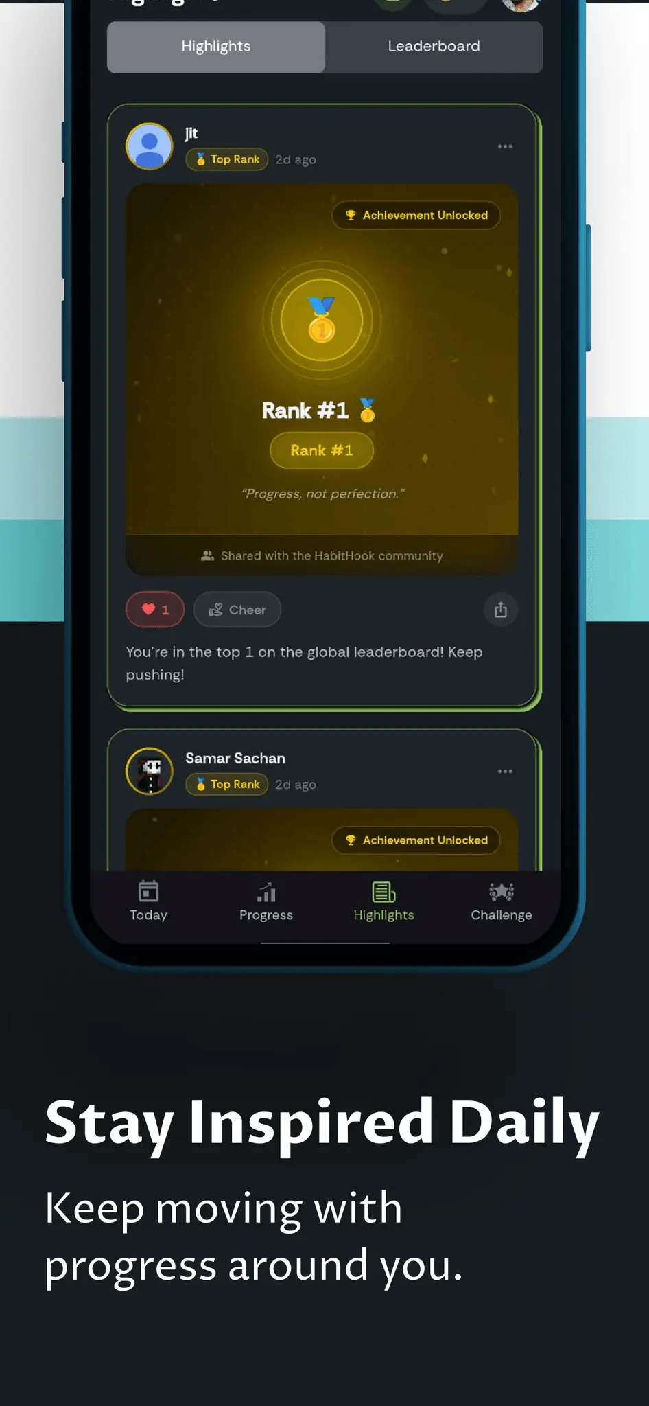 Screenshot 5 of HabitHook - Social Habit Tracker App