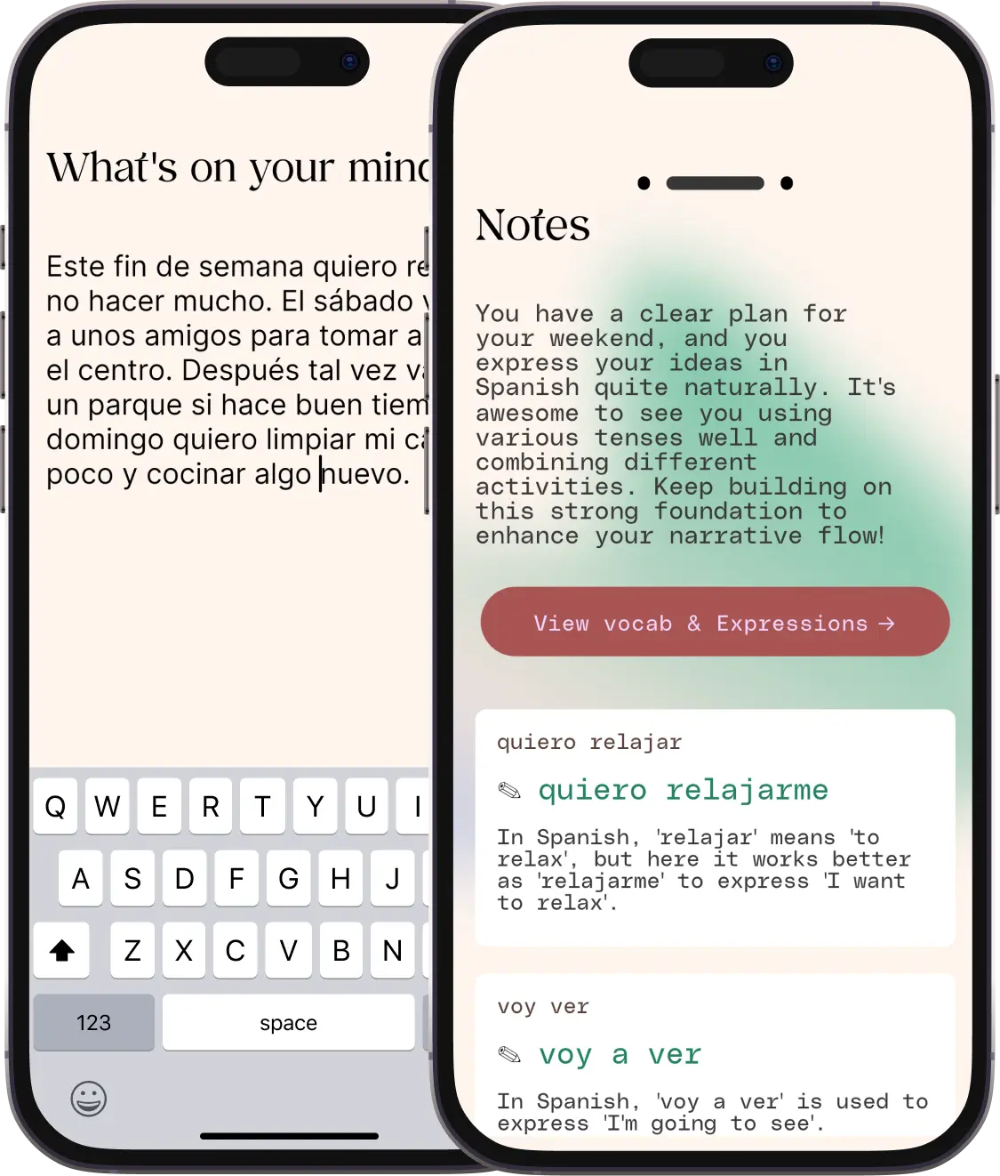 Screenshot 1 of Moti: AI-powered language journal
