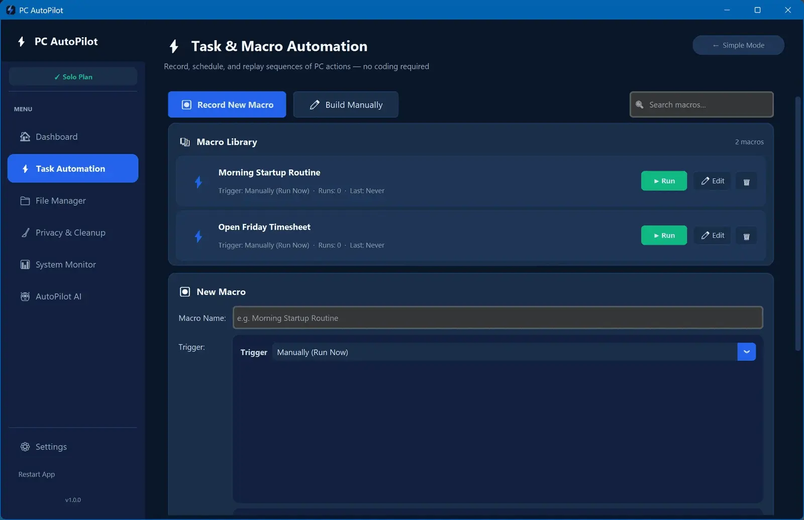 Screenshot 2 of PC AutoPilot
