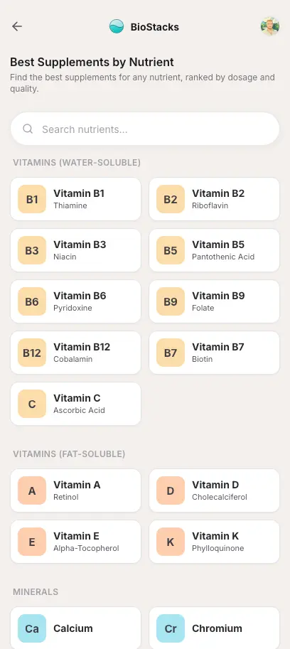 Screenshot 3 of Supplement Scanner: BioStacks