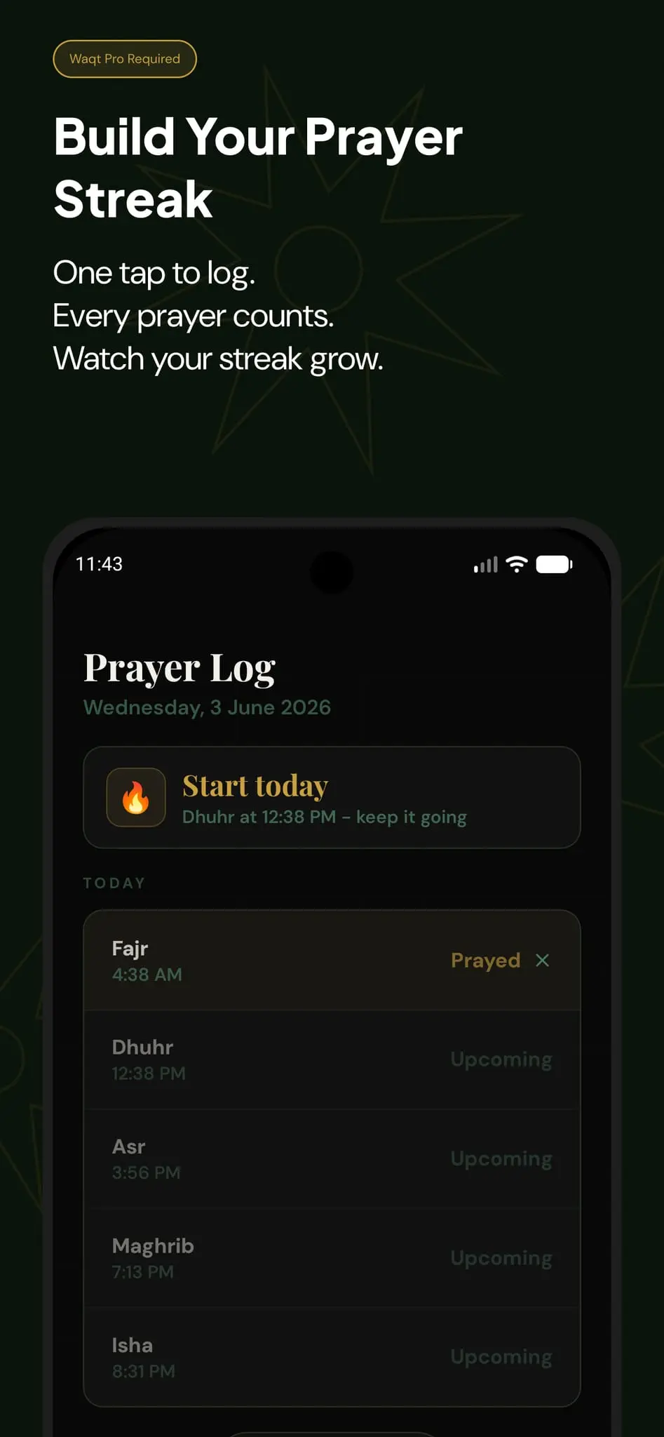 Screenshot 5 of Waqt: Prayer time & Focus