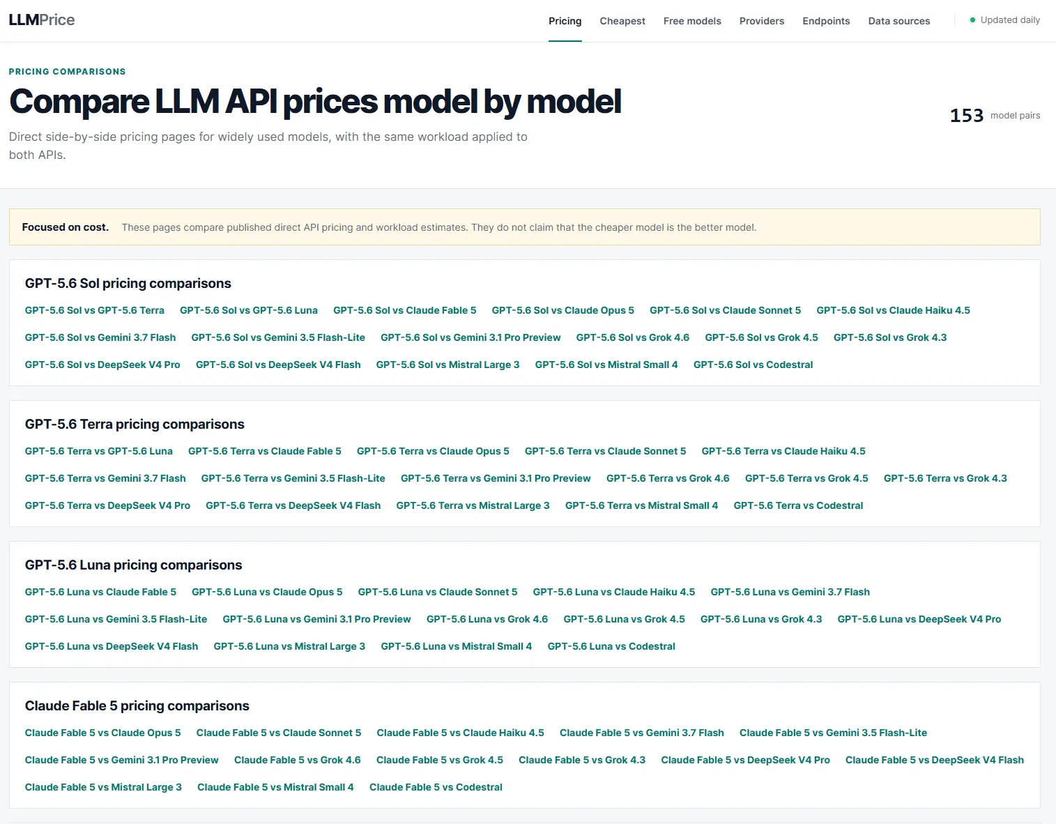 Screenshot 3 of LLMPrice