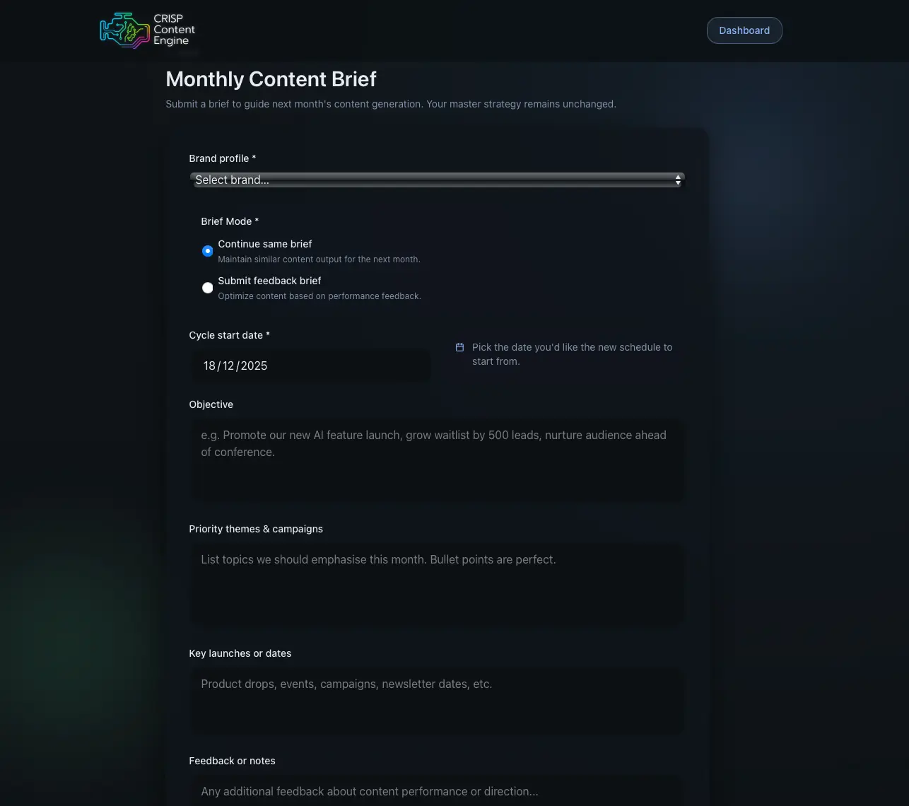 Screenshot 2 of CRISP Content Engine