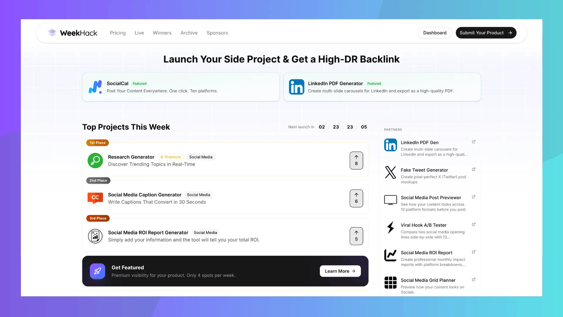 Screenshot 1 of WeekHack