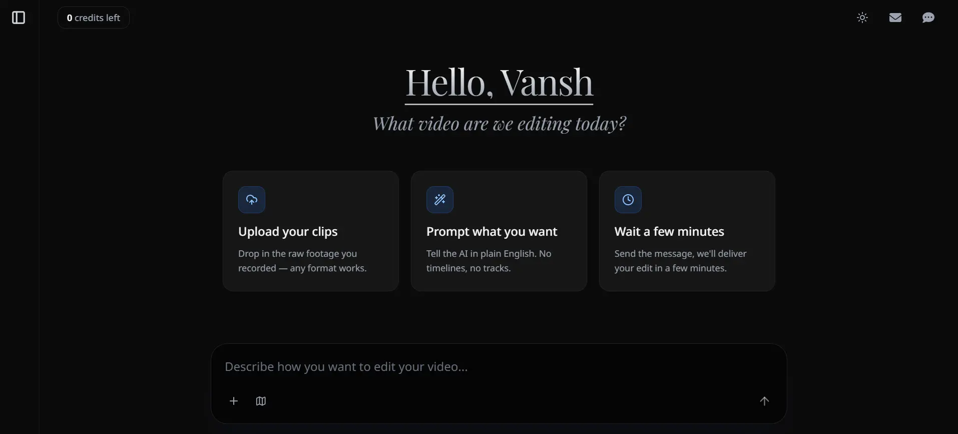 Screenshot 1 of Editly AI