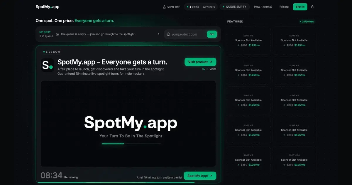 Screenshot 1 of SpotMy.app