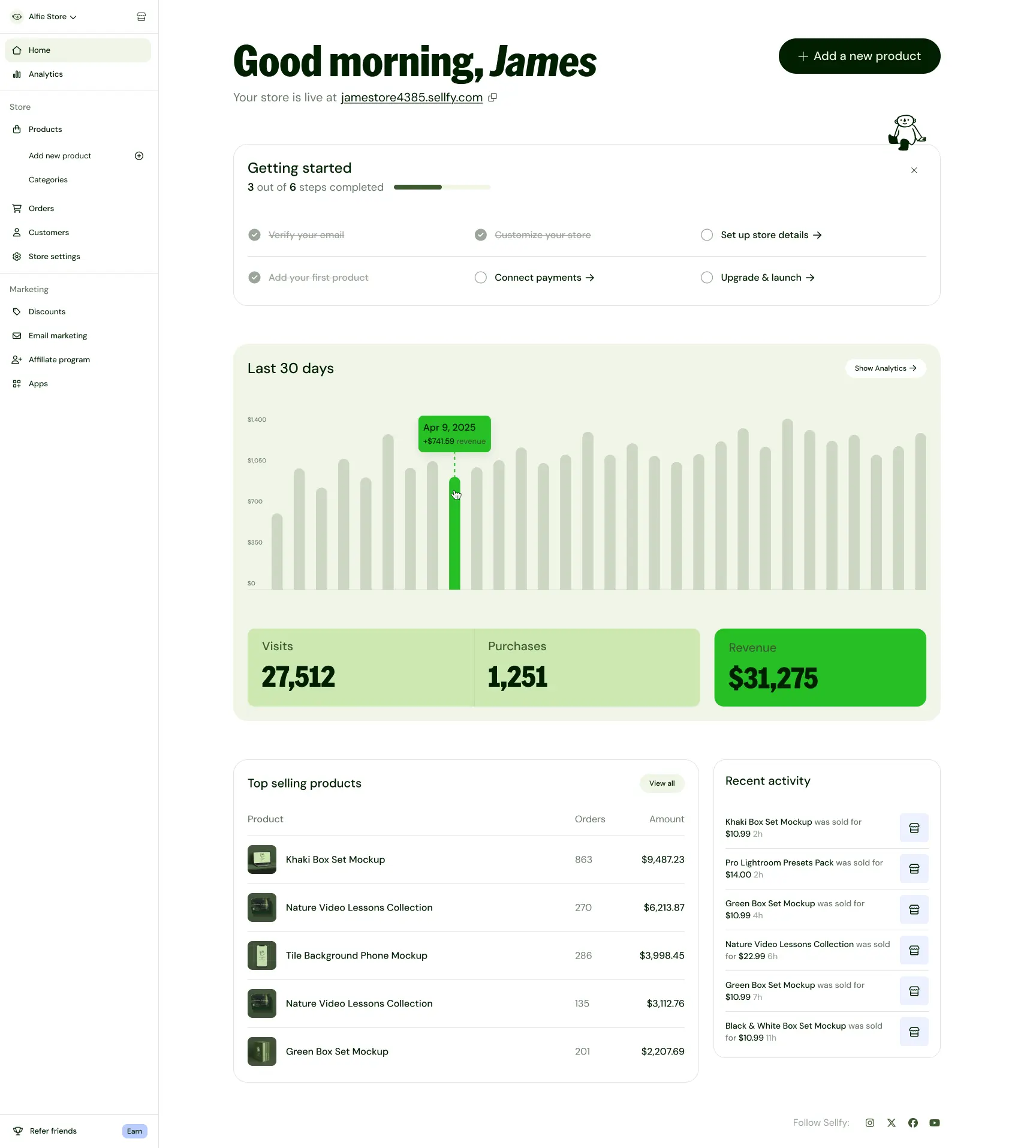 Screenshot 1 of Sellfy