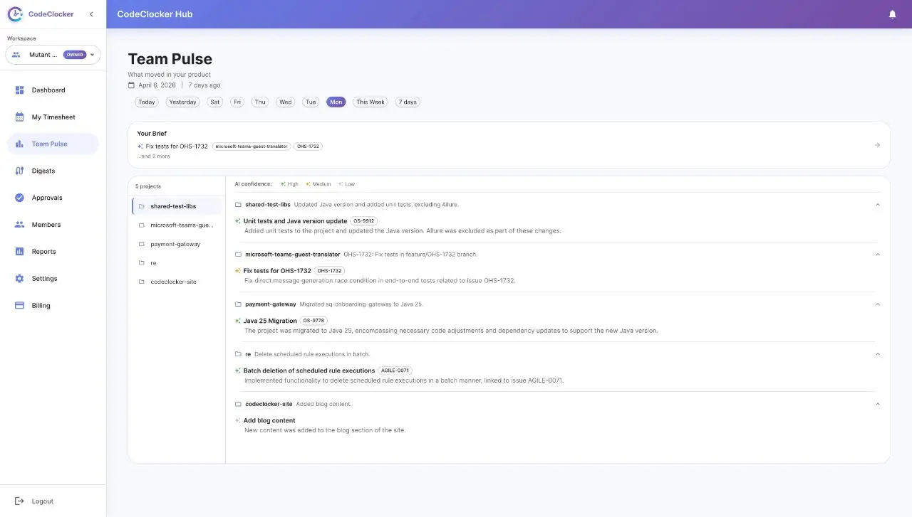 Screenshot 1 of CodeClocker