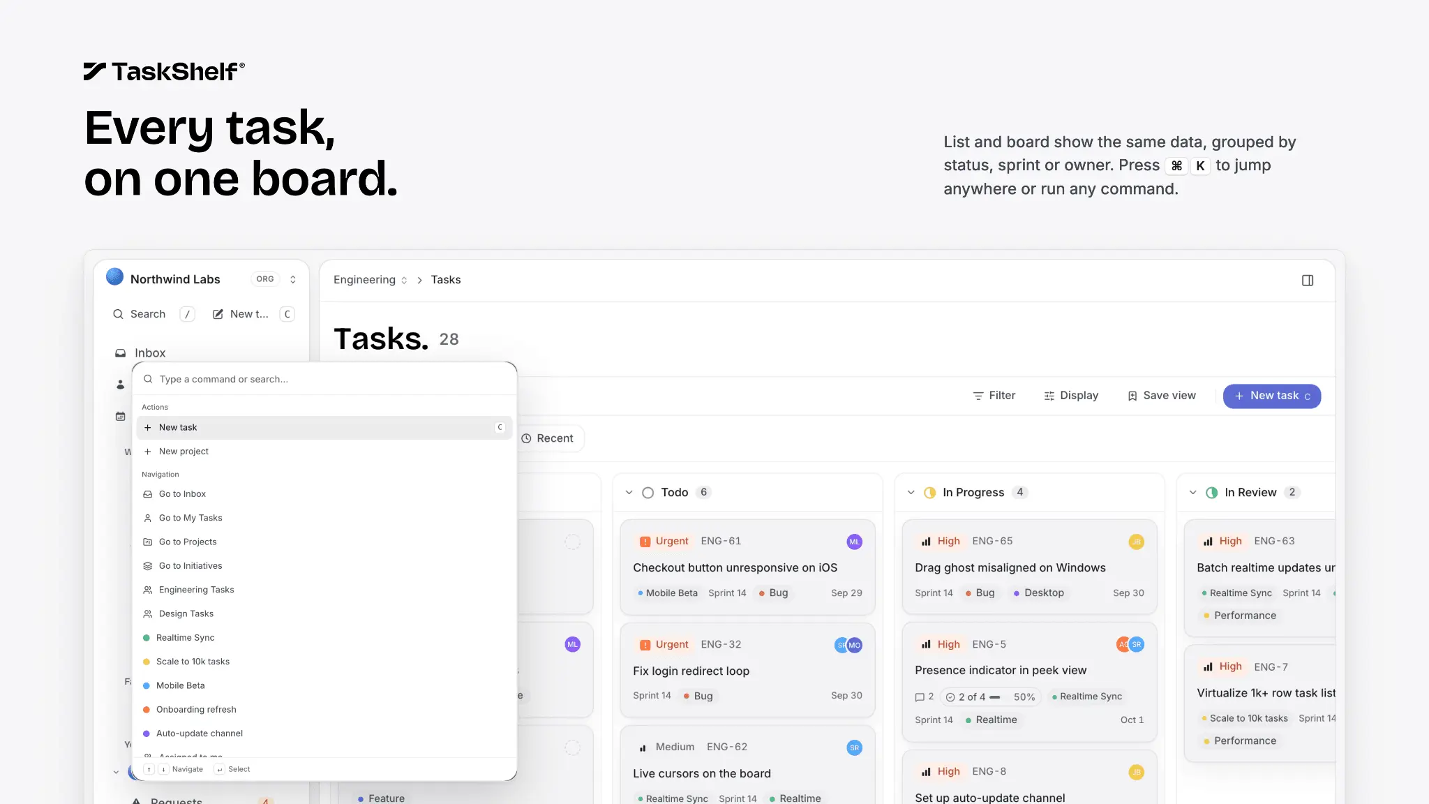 Screenshot 1 of TaskShelf