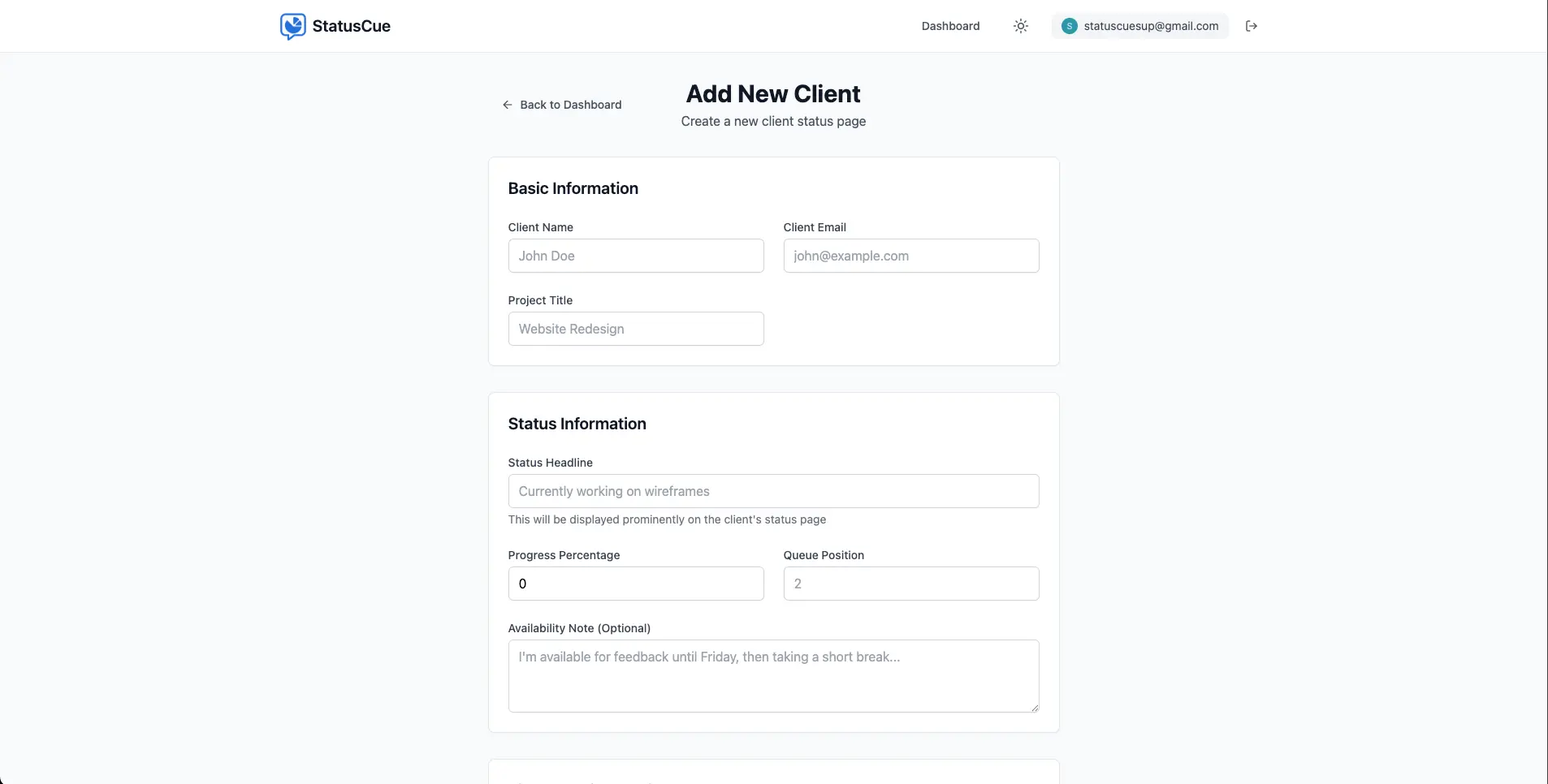 Screenshot 2 of StatusCue