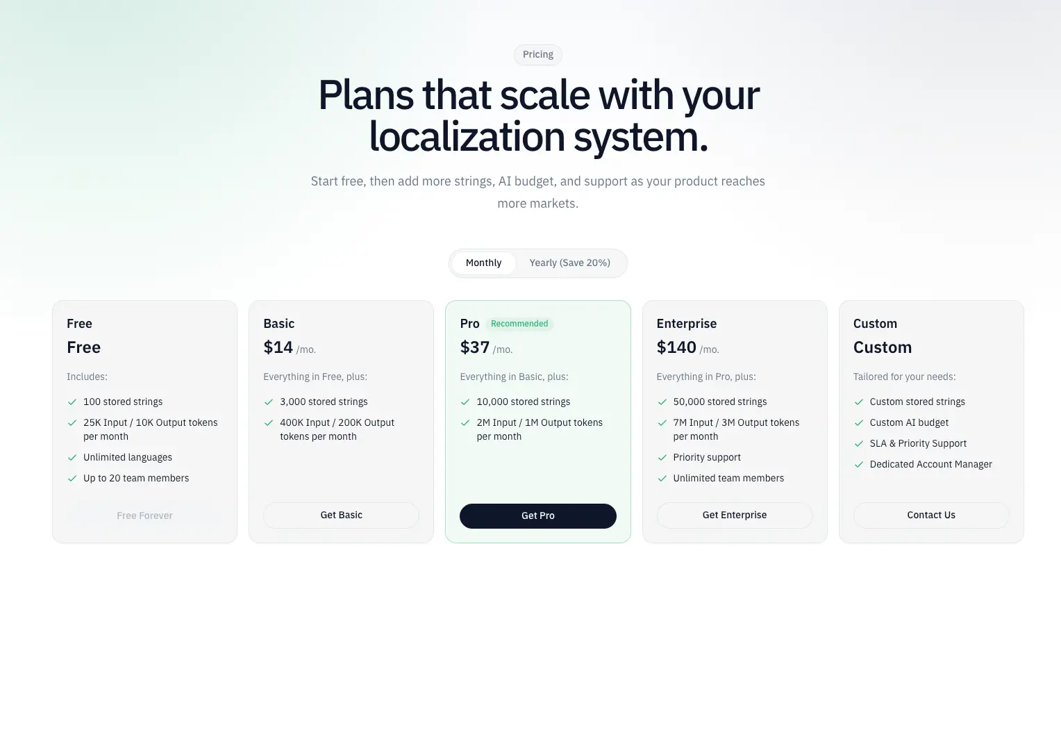 Screenshot 2 of i18.dev Localization Platform