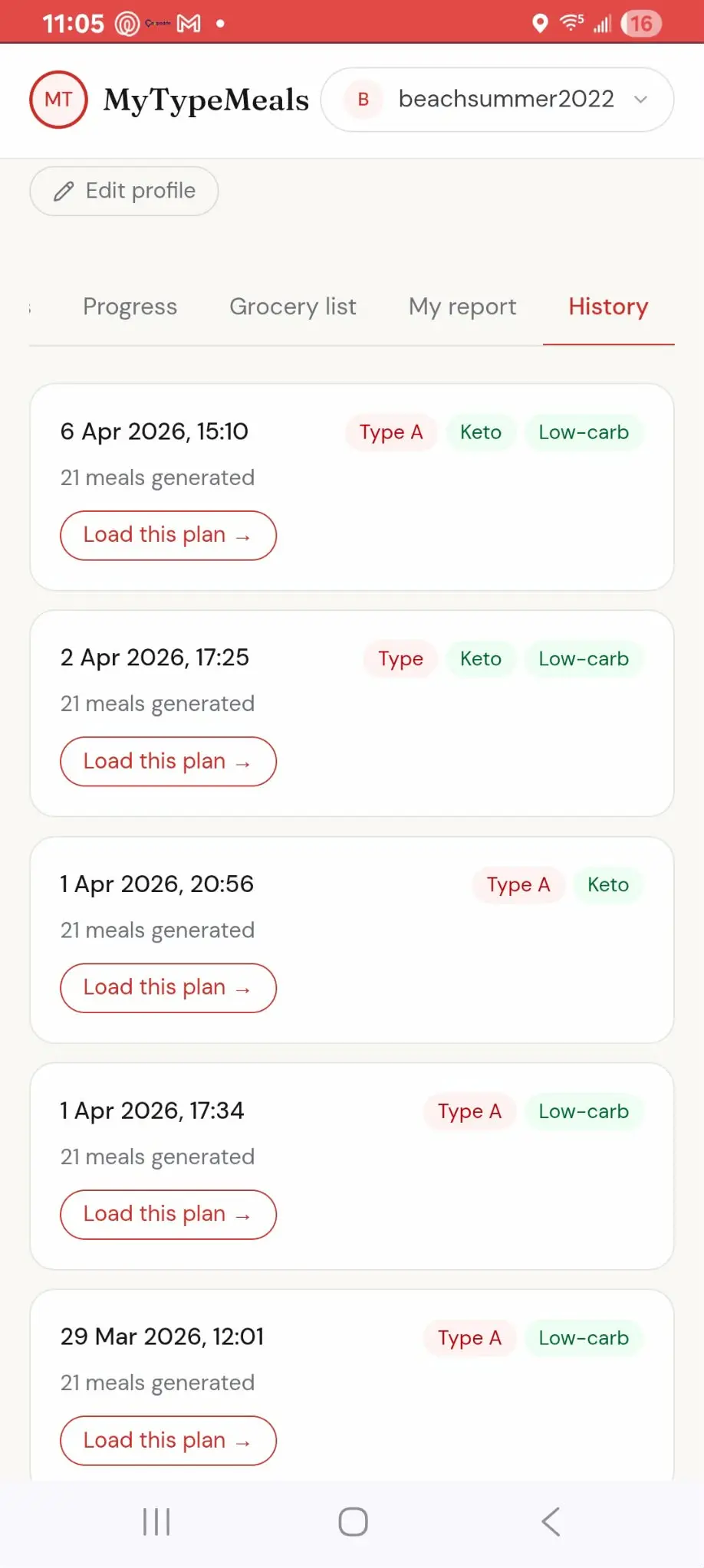 Screenshot 8 of MyTypeMeals