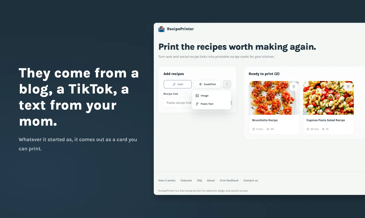 Screenshot 2 of RecipePrinter